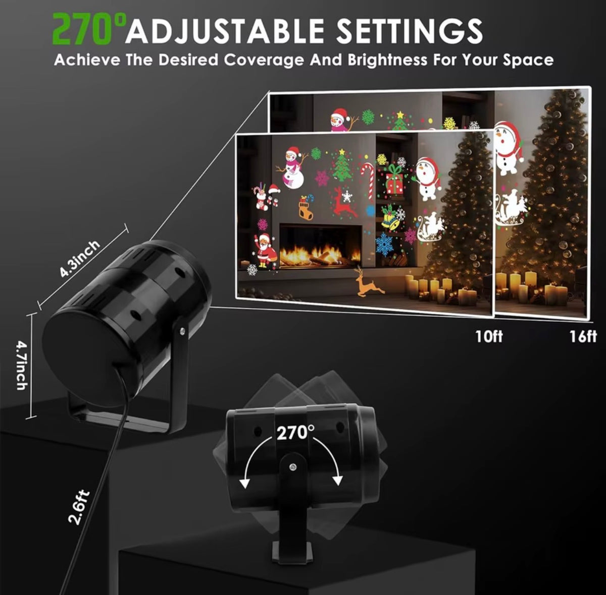 Detalle del proyector navideño Navilux